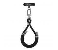 POPRUH NA RUKU/ŠŇŮRKA NA TELEFON TECH-PROTECT C4S ROPE WRIST STRAP BLACK/SILVER