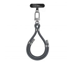 POPRUH NA RUKU/ŠŇŮRKA NA TELEFON TECH-PROTECT C4S ROPE WRIST STRAP CRAYON GREY/SILVER