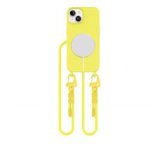 KRYT SE ŠŇŮRKOU/POPRUH NA TĚLO TECH-PROTECT MAGNECKLACE MAGSAFE iPhone 15 CANARY YELLOW