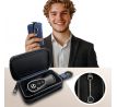 POUZDRO FARADAYA TECH-PROTECT KLR300 POUCH KEYLESS RFID SIGNAL BLOCKER CASE NAVY BLUE