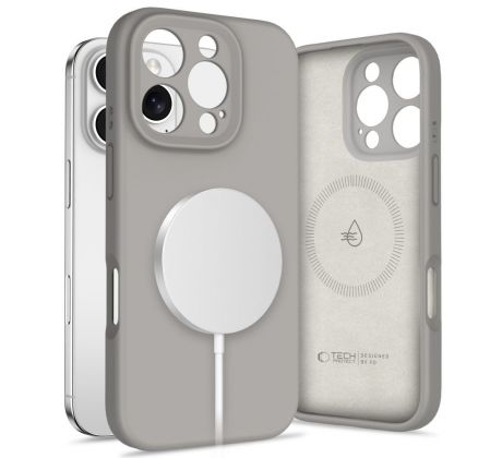 KRYT TECH-PROTECT LIQUID SILICONE MAGSAFE iPhone 16 Pro STONE GREY