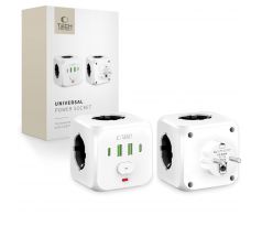 TECH-PROTECT PCL3X4 POWER SOCKET 2 USB & 2 TYPE-C & 3 SOCKET WHITE