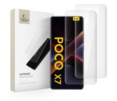 2KS V BALENÍ, SET 2 OCHRANNÝCH SKEL TECH-PROTECT GLASS UV+ 2-PACK XIAOMI REDMI NOTE 14 Pro 4G / 5G / 14 Pro+ Plus 5G / POCO X7 5G CLEAR