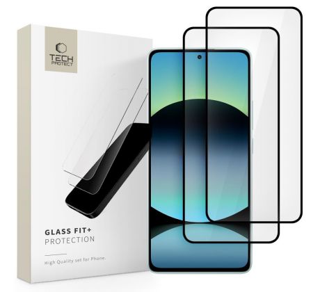 2KS V BALENÍ, 2KS OCHRANNYCH SKEL TECH-PROTECT GLASS FIT+ 2-PACK XIAOMI REDMI NOTE 14 4G / 5G BLACK