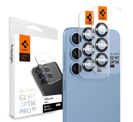 SPIGEN OPTIK PRO GLAS.TR ”EZ FIT” CAMERA PROTECTOR 2-PACK SAMSUNG GALAXY S25 BLACK